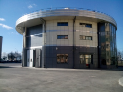 Санкт-Петербург. Строительство коллектора завершено. 10 октября 2017  в Ольгино заработала Северная станция аэрации. Здание УРС.